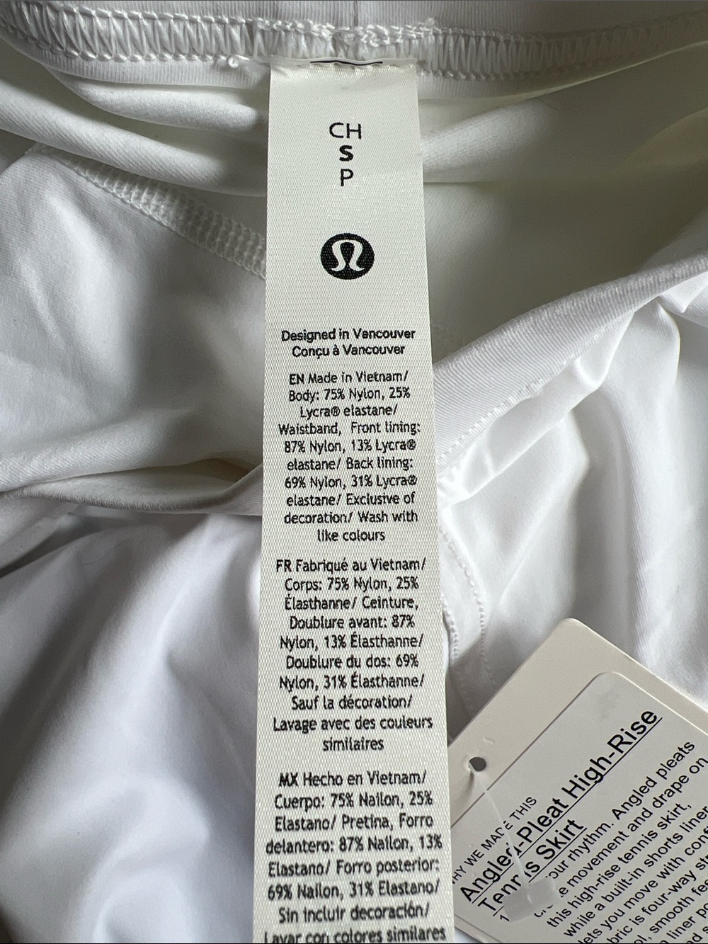 Lululemon Angled Pleat Tennis Skirt Skort Size Small NWT - Picture 5 of 5